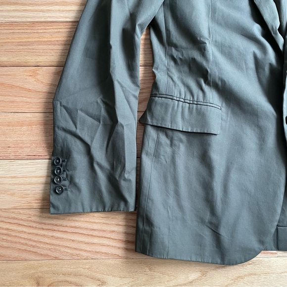 Ralph Lauren Black Label Men's Olive Green Nigel 2 Button Notch Cotton Blazer 40 - Picture 3 of 11